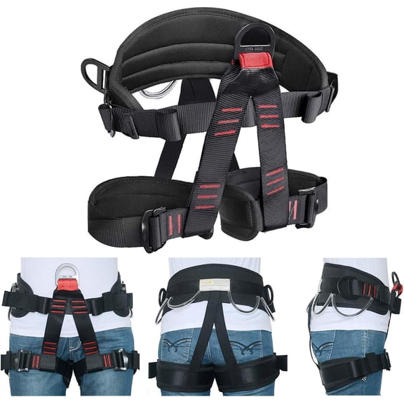 Climbing Harness Half Body Harnesses for Fire Rescuing Caving Rock Climbing Rappelling Tree Protect Waist Safety Belts