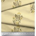 thumbnail image 2 of Soimoi Poly Georgette Fabric Leaves & Floral Block Fabric Prints by Yard 42 Inch Wide, 2 of 3