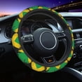 thumbnail image 6 of 15 Inch Elastic Steering Wheel Cover Jamaica Flag Jamaican Steering Wheel Cover Universal Neoprene Steering Wheel Covers Protector, 6 of 6