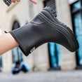 thumbnail image 6 of Rain Boots for Women Waterproof Mid Calf Rain Boots Wide Calf Garden Shoes Womens Rain Boots (Black 7), 6 of 8