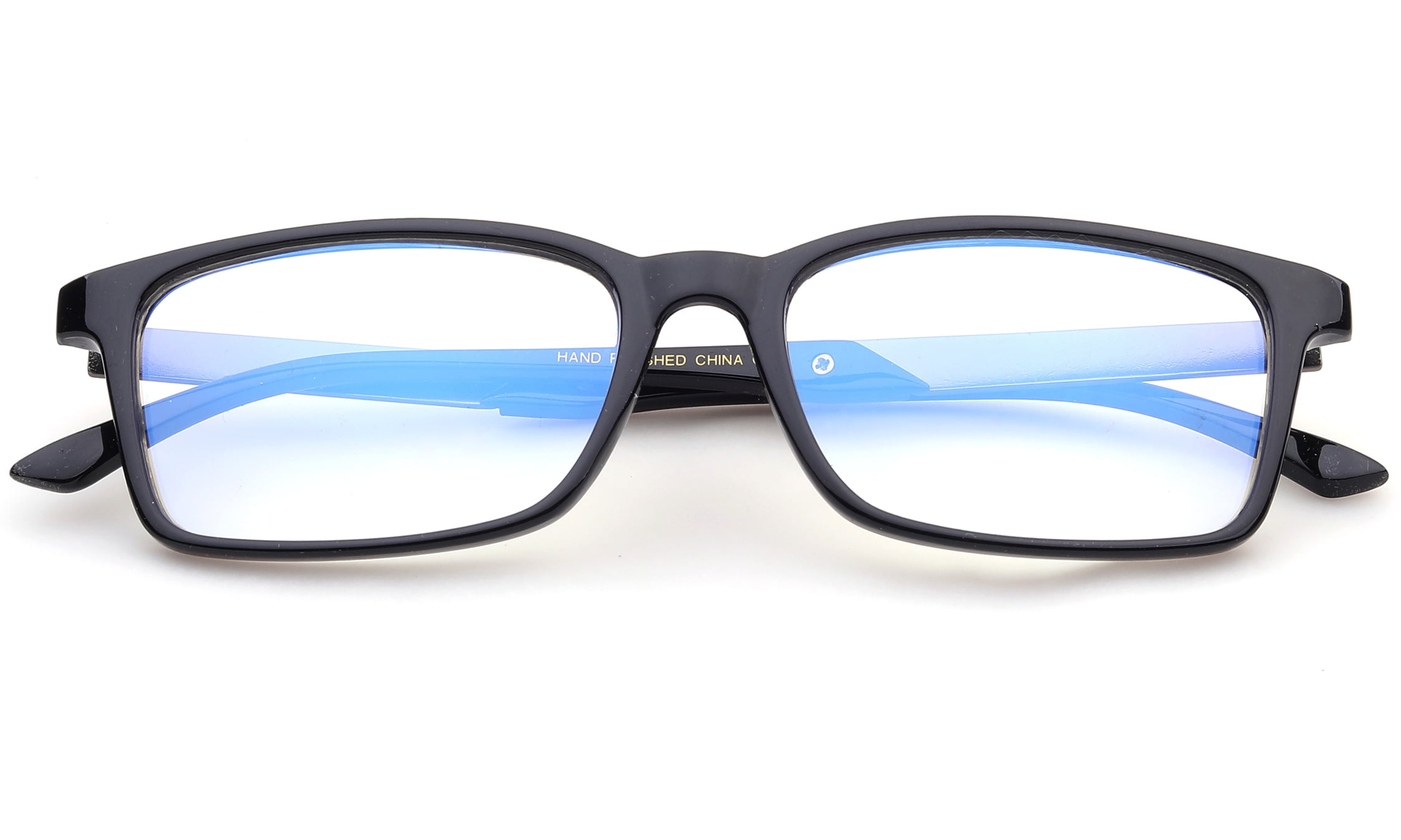 Blue Ray Blocking Lens Light Weight Rectangular Frame Matel Temple