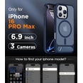 thumbnail image 2 of Funda Magnética Invisible con Soporte para iPhone 16 Pro Max 6.9", Azul, 2 of 7