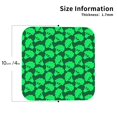 thumbnail image 3 of Pofeuu Green Broccoli Print Leather Coasters Set of 6, Round Cups Mugs Mat Pad for Home Kitchen Heat Resistant Drink Coasters,Square, 3 of 7