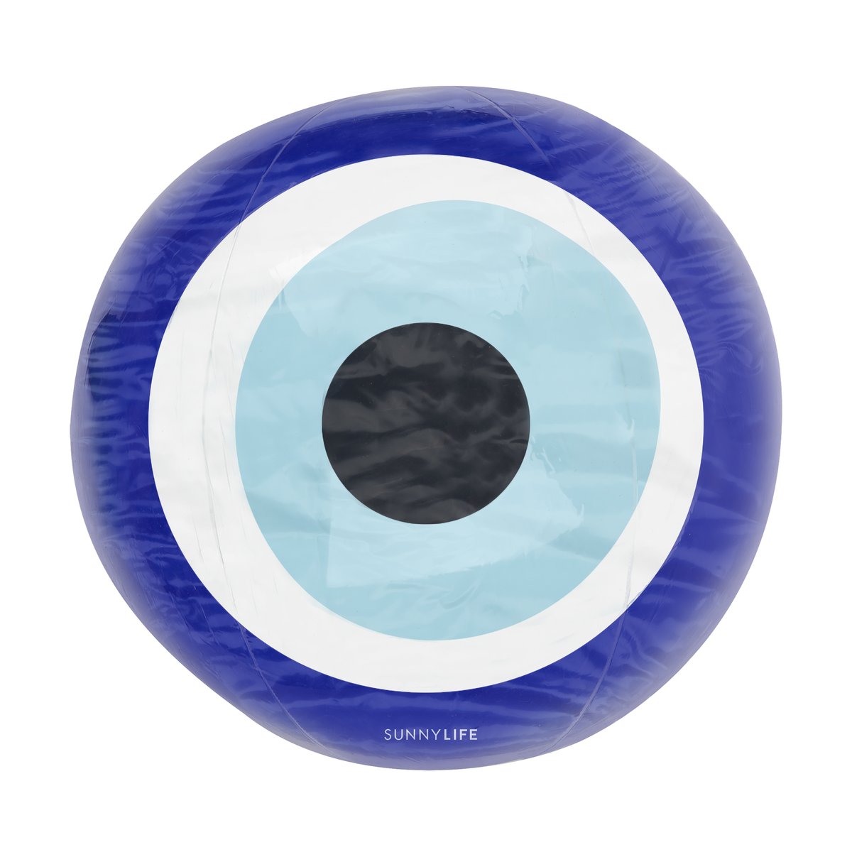 SunnyLIFE Inflatable Beach Ball Greek Eye Electric Blue