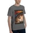thumbnail image 2 of Bingfone Animal Cat Men'S Loose Fit Short-Sleeve Pocket T-Shirt, 2 of 7