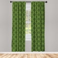 thumbnail image 3 of Ambesonne Sage Curtains, Mandala Geometrical Floral, Pair of 28"x95", Fern Green Olive Green, 3 of 5