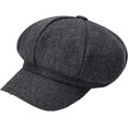 thumbnail image 5 of CoCopeaunts Octagonal Newsboy Cap Autumn Winter Hats for Women Warm Fashion Ladies Casual Solid Woolen Beret Hat Painter Cap, 5 of 7