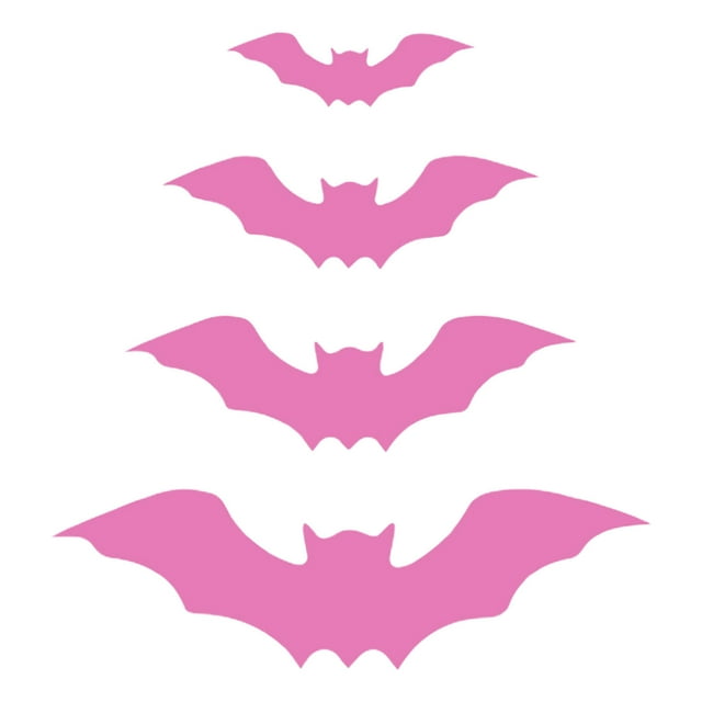 Halloween Bats 3D Stickers Set of 16 | Realistic Three-Dimensional Bat Wall Decals | Spooky Halloween Decorations | Adhesive Backing for Windows Walls Doors | Multi-Size Bat Designs