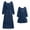 Navy Blue, variant on FYMNSI Mommy and Me V Neck Floral Lace Midi Dresses Mother Daughter Puff Long Sleeve Ruffle Matching Outfits Girl 5-6T