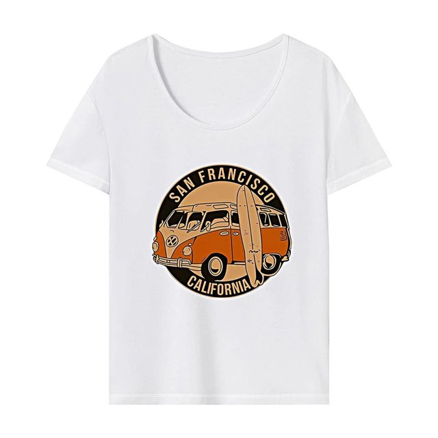Camiseta para Mujer Ropa Deportiva de Verano Ropa de Ajuste Regular Traje de Moda Cuello Redondo