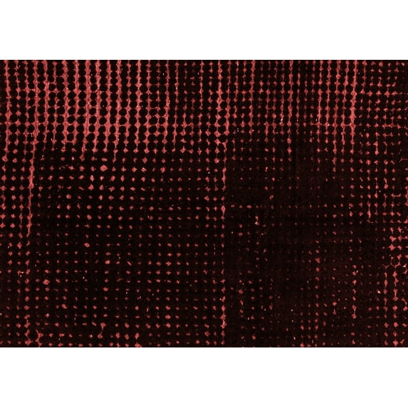 Ahgly Company Machine Washable Indoor Rectangle Abstract Red Modern Area Rugs, 8' x 10'