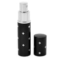 thumbnail image 3 of Botella de perfume recargable de aluminio de 10 ml, portátil, vacía, con bomba, atomizador de loción y perfume, color negro, 3 of 10