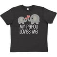 thumbnail image 3 of Inktastic My Papou Grandpa Loves Me Youth T-Shirt, 3 of 5
