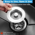 thumbnail image 2 of 3-in-1 Kitchen Sink Drain Strainer & Stopper with Basket, Stainless Steel Drain Plug Cover Catcher for Food Waste - Sink Accessories for Home or Kitchen Sink Shroom, 2 of 4