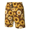 thumbnail image 4 of Fuzoiu Vintage Wood Grain Sunflower A Print Men's Beach Shorts,Men's Swim Trunks,Quick Dry Board Shorts with Pockets,Men's Bathing Suits for Surfing, Running, and Casual Wear-3X-Large, 4 of 6