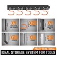 thumbnail image 2 of Metal Garden Tool Organizer Garage Wall Organizer For Rake, 2 of 5