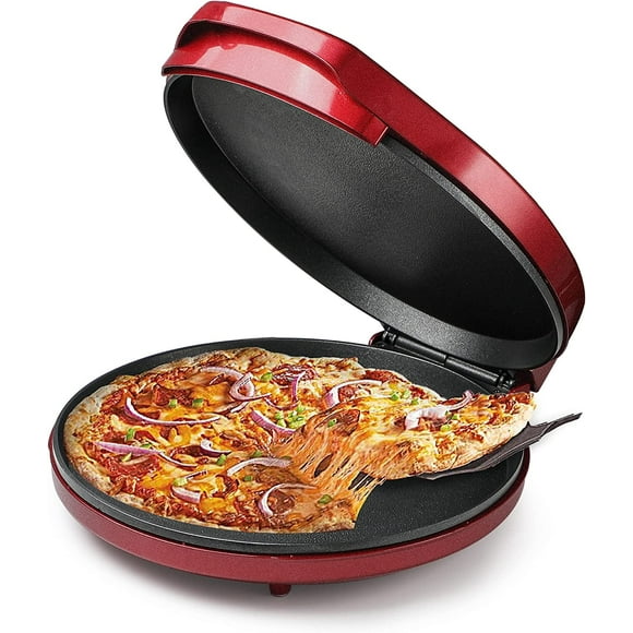Pizzera Eléctrica roja Commercial Chef de 12 Pulgadas
