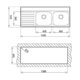 thumbnail image 2 of Tarja Empotre Teka 1400.510 2C 1E I/D IZQ 1 PERF 140 cm (55") con Escurridor, 2 of 2