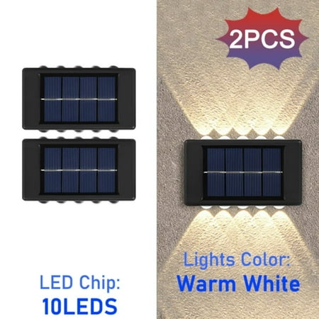 

QUHNG Enhanced Waterproof Solar Wall Lights - 10 LED Outdoor Garden Yard Fence Decor Lamps for Improved Security and Lighting. Perfect Addition to Your Outdoor Lighting Collection Provid
