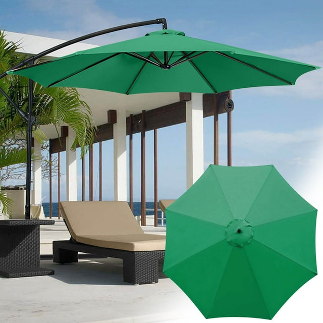 Fiudx Sombrilla de Patio, Tela de Poliéster Resistente, Diseño Moderno, Protección Uv 95 %, Ideal para Playa y Jardín, Ideal para Disfrutar Al Aire Libre En Familia, Fácil Mantenimiento.