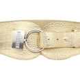 thumbnail image 6 of Women Silver Hook Buckle Gold Faux Leather Waist Hip Elastic Belt S M, 6 of 11