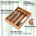 thumbnail image 4 of Organizador de cubiertos Besilord, madera de acacia, 5 ranuras, cajón, 4 of 6