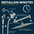 thumbnail image 4 of Shower Head Combo,13 Inch High Pressure Rain Shower Head with Adjustable Arm and 3 Settings Handheld ,Powerful Shower Spray Against Low Pressure Water with Long Hose, 4 of 7