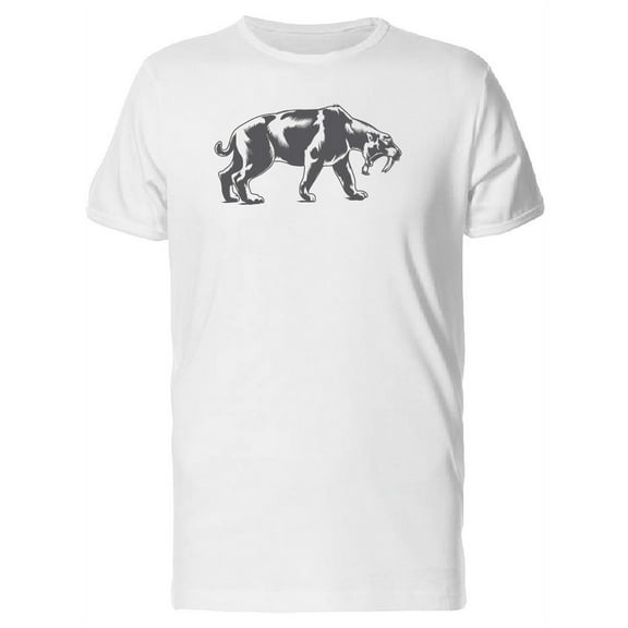 Walking Sabretooth Artwork T-Shirt Men -Image by Shutterstock, Male XX-Large