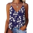 thumbnail image 2 of Camiseta con estampado informal para mujer, cuello en V, moda, sin mangas, blusa con tirantes Fridja  qr6010, 2 of 8