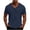 Navy shirt for men #2, variant on SeCaotees Men's Short‑Sleeve V‑Neck T‑Shirt Soft Stretchy Knit Fabric Muscle Fit Curved Hem For Daily Street Casual Wear Tees Army Green,L