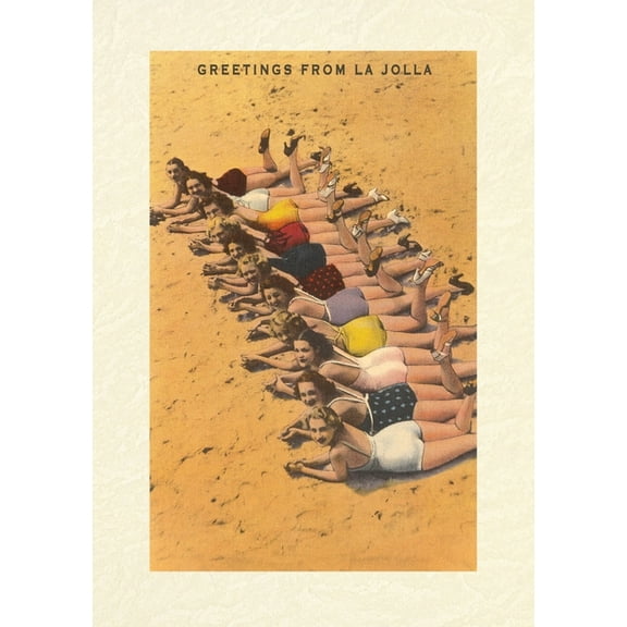 Vintage Lined Notebook Greetings from La Jolla, California, (Paperback)