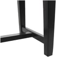 thumbnail image 5 of DecMode Leather Handmade Woven Bench with Teak Wood Frame, Black, 5 of 16