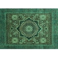 thumbnail image 1 of Ahgly Company Indoor Rectangle Abstract Turquoise Blue Modern Area Rugs, 8' x 12', 1 of 4