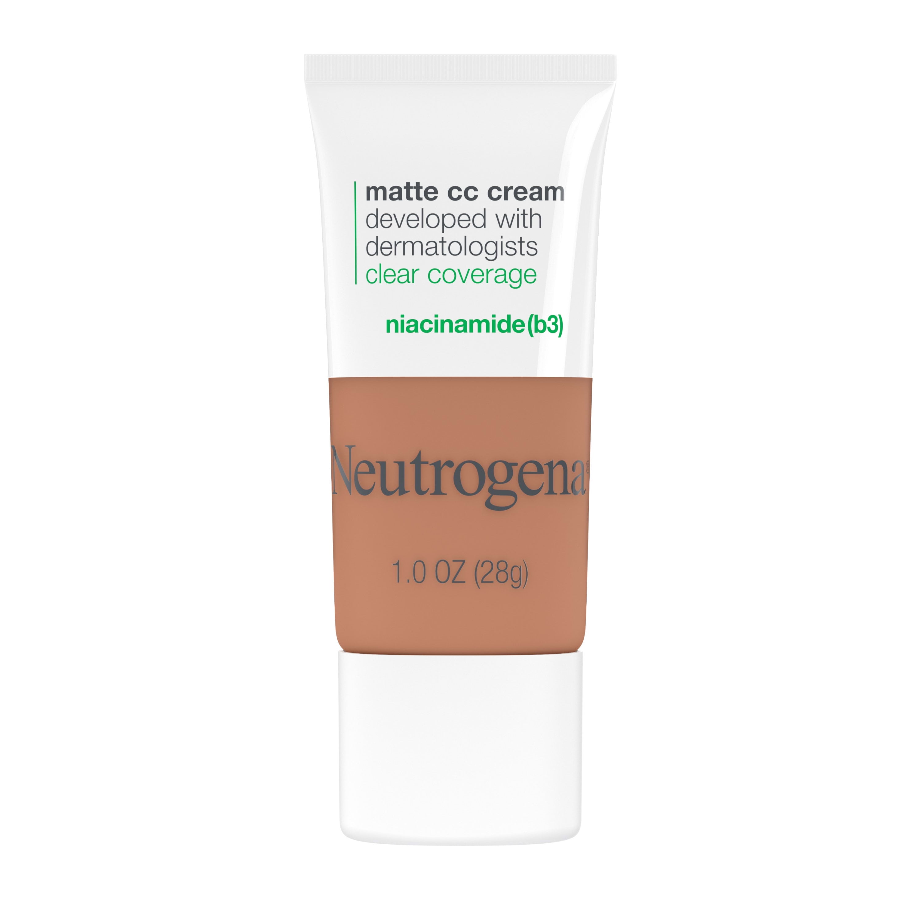 Neutrogena Clear Coverage Flawless Matte CC Cream, Maple, 1 oz