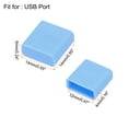 thumbnail image 2 of 60 piezas de tapa de puerto USB 2.0, cubierta anti-polvo, protector de silicona para cable de datos USB masculino, azul, 2 of 5