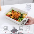 thumbnail image 6 of ZJTER Bakeware Set, Ceramic Baking Dish Set, Rectangular Casserole Dish Set, lasagna Pan, Baking Pans Set for Cooking, Cake Dinner, Kitchen, 9 x 13 Inches, 3-Piece (Set of 3, White), 6 of 7
