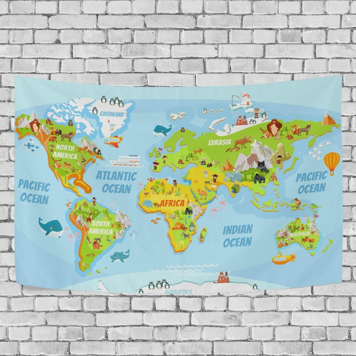 Mypop Animals Sea Creatures Various Landscapes Tapestry Wall