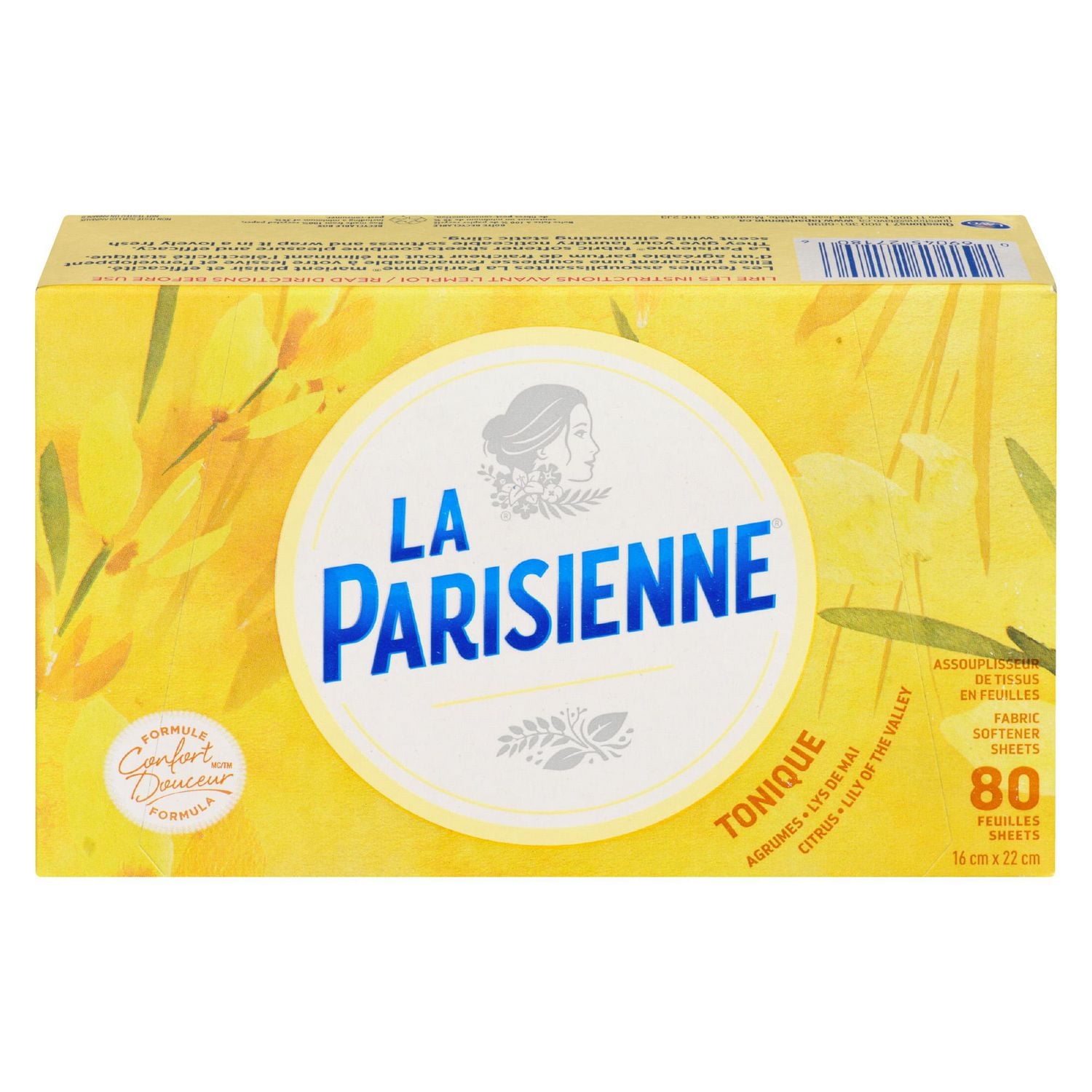 La Parisienne Tonique Sheets Fabric Softener, 80 Count