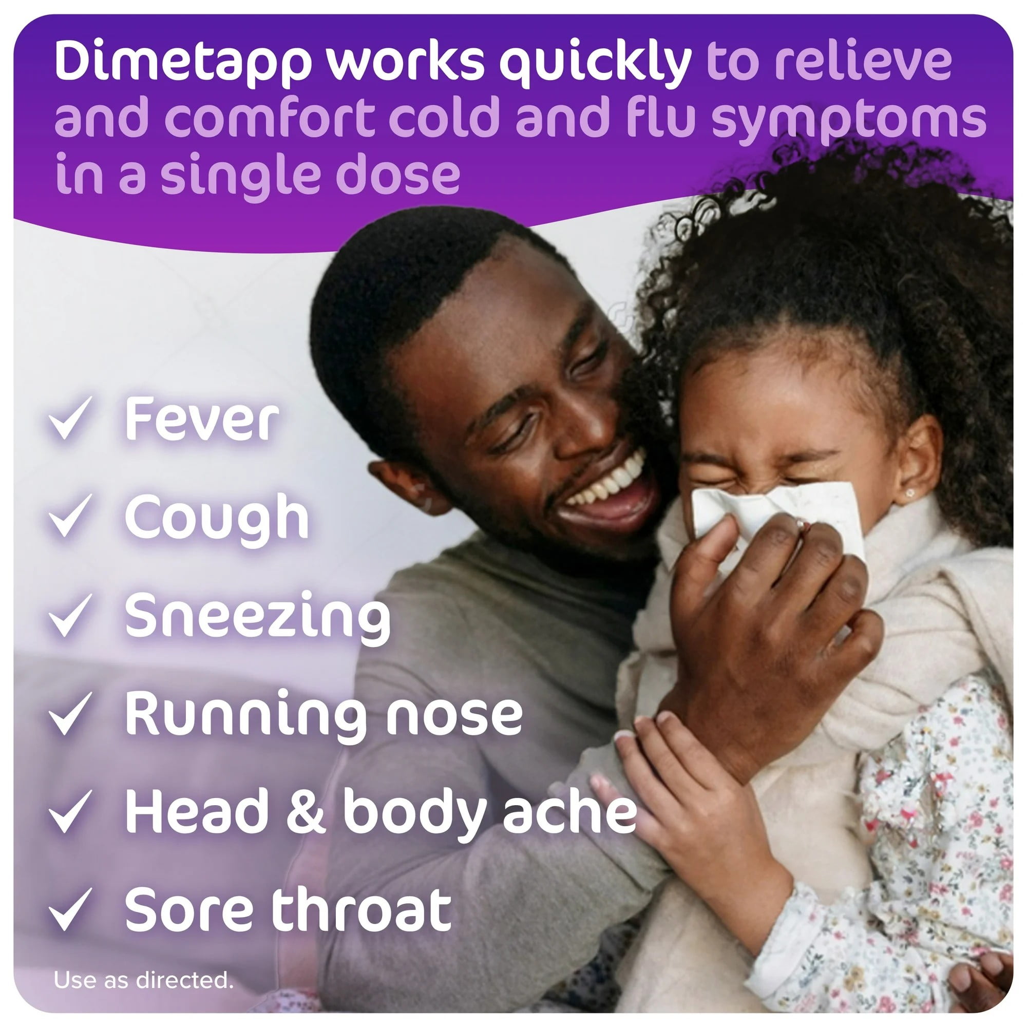 (3 pack) Children’s Dimetapp Multi-Symptom Cold & Flu Liquid, Fever, Cough, Relief, 4 fl oz