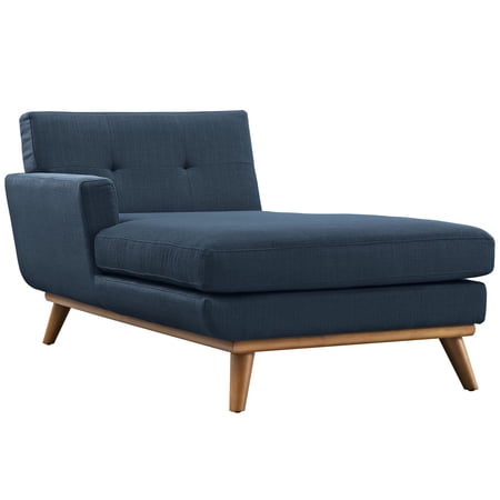 Modern Contemporary Left-Arm Chaise , Navy, Fabric