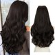 thumbnail image 1 of SARLA Extensiones de cabello con clip en U, pelo sintético largo, ondulado, rizado, grueso, cabeza completa, para mujer, negro, marrón, 24 pulgadas, 1 of 5
