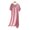 Pink, variant on Paiwinds Women's Round Neck Short Sleeve Nightgown with Chest Cushion - Loose Comfortable Modal Blend Sleep Dress for Home, Below Knee Length, Free Size