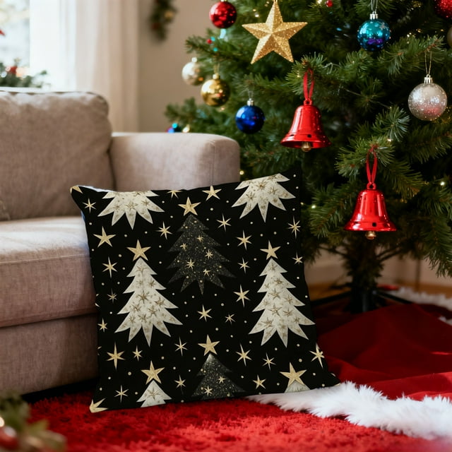 xihome Juego de fundas de cojn navideñas de 45x45 cm para sof o sala de estar. Cojn navideño de polister.