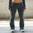 thumbnail image 2 of Pantalon Bootcut en Tricot Côtelé Taille Haute Uni pour Femmes, 2 of 6