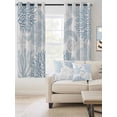 thumbnail image 2 of Fsddascl Blue Coastal Turtle Blackout Curtains for Bedroom/Living Room, Thermal Insulated Kitchen Curtains, Ocean Coral Nautical Grommet Darkening Window Treatment Drapes 52"x45"x2, 2 of 8