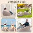 thumbnail image 6 of Inflatable Bean Bag Chairs Outdoor Blow up Camping Chairs Inflatable Lazy Sofa Folding Portable Bean Bag Loungers Couch for Movie Night(Coffee,2 Pcs), 6 of 6