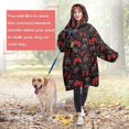 thumbnail image 4 of Wearable Oversized Blanket,Red Controllers Games Icons Black Pattern Wearable Blanket Hoodie for Adults,Cozy Hooded Blankets with Super Pockets,Super Warm Fuzzy Pullover for Women & Men, 4 of 6