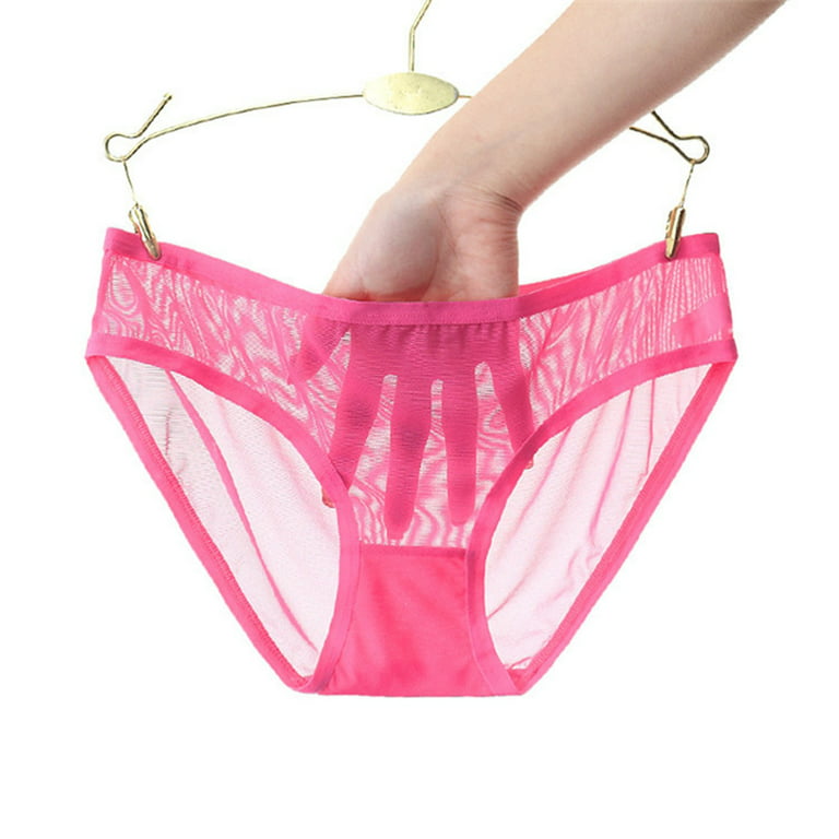 WANYNG Womens Low Waist Sheer Mesh Briefs Cute Seamless Panties For Women  Bulk Underwear for Women Size 8 Kerchief Cotton for Women