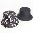 thumbnail image 2 of IROINNID Bucket Hat for Men Women Print Hawaiian Style Double-Sided Wearable Hats Summer Vacation Beach Cotton Versatile Bucket Hats,Dark Gray, 2 of 4