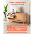 thumbnail image 2 of Entryway Shoe Storage Bench 39.4x11.8x20.9“ Rattan-Like Rack Flip Drawer, 2 of 12